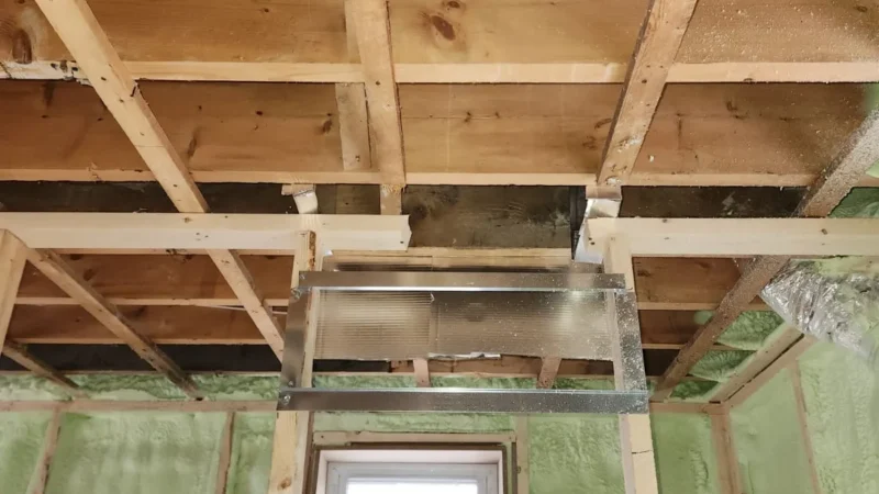 Room ceiling under construction