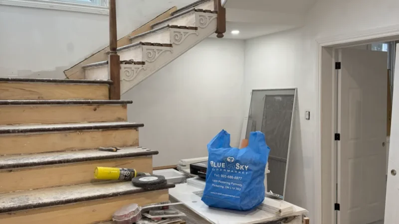 Staircase under construction