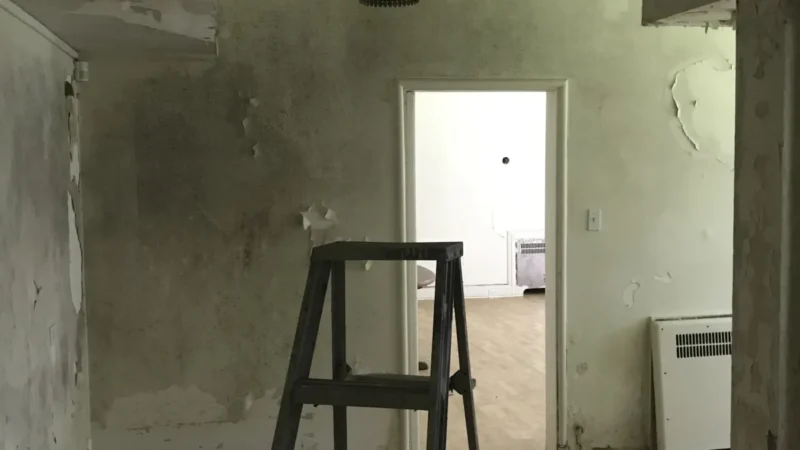 Room ceiling under construction