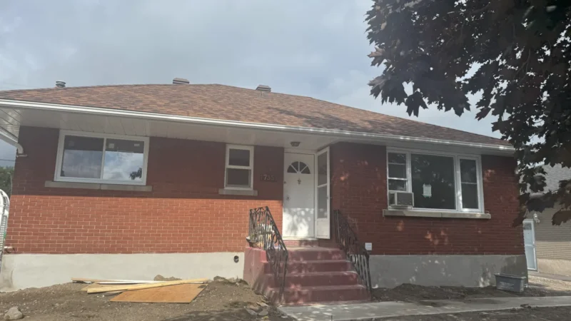 Renovated house, front door