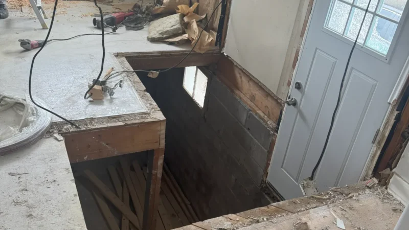 House construction work, floor