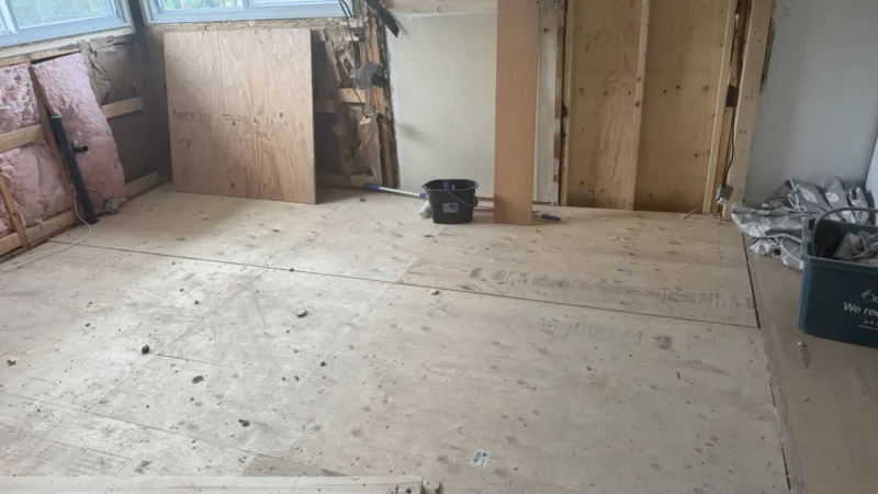 House construction work, floor