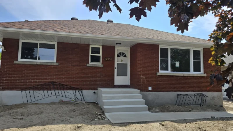 Front view of a renovated house